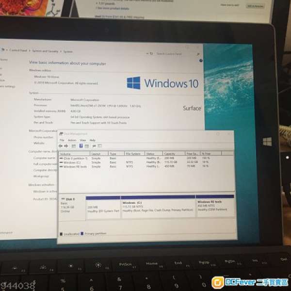 Surface 3 (4GB mem, 128GB SSD, with keyboard)