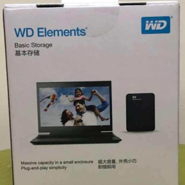 全新WD Elements USB 3.0 1TB Harddisk
