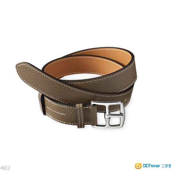 Hermes Etriviere 32 Clemence Leather Belt (Etoupe) not BV/LV/Gucci