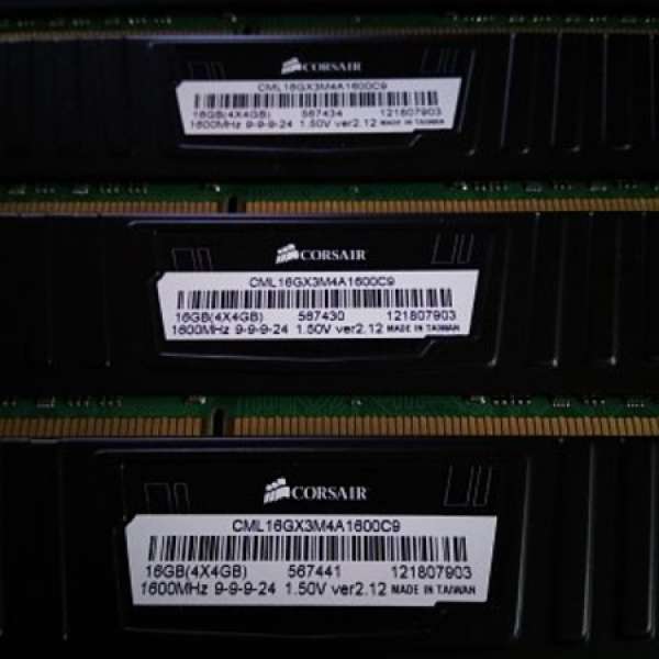 Corsair 16Gb (4x4GB) DDR3 1600Mzh RAM Vengeance LP