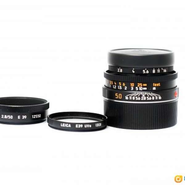 Leica Elmar-M 50mm f2.8 黑色 + Hood & UV Filter