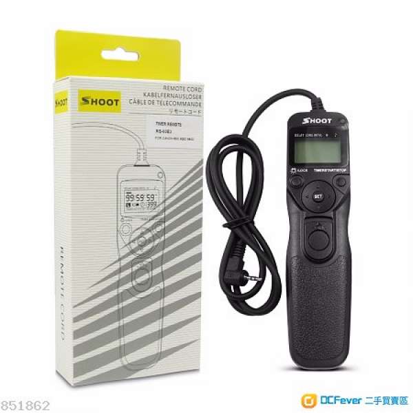 SHOOT RS-60E3 LCD Timer Shutter Release Remote Control for Canon