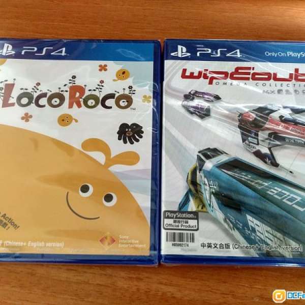 PS4 全新未開 LocoRoco Remastered+WipEout(中英合版)