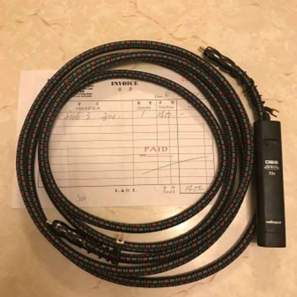 Audioquest SUB3 Subwoofer Cable 3M 72v