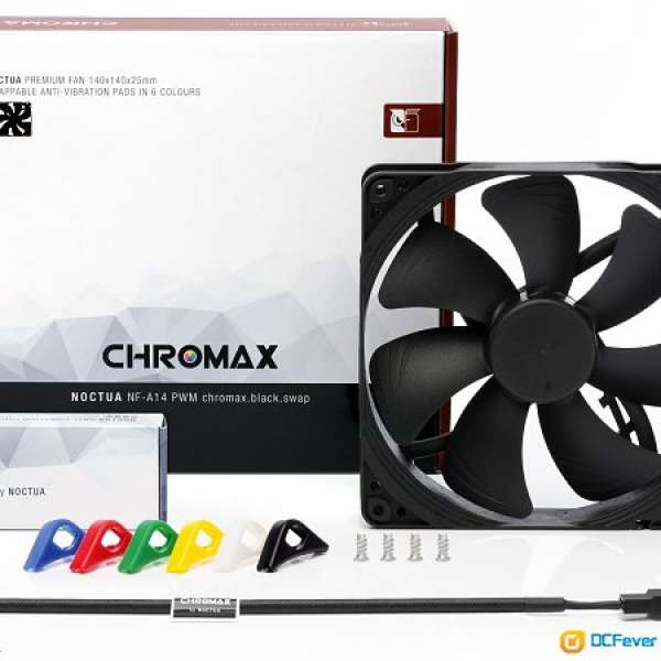 [貓頭鷹] Noctua NF-A14 PWM Chromax 140mm 風扇 (2把)