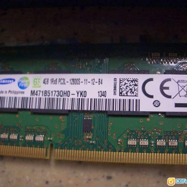 SAMSUNG Notebook Ram DDR3-1600 _ 4GB 一條 _ 12800S