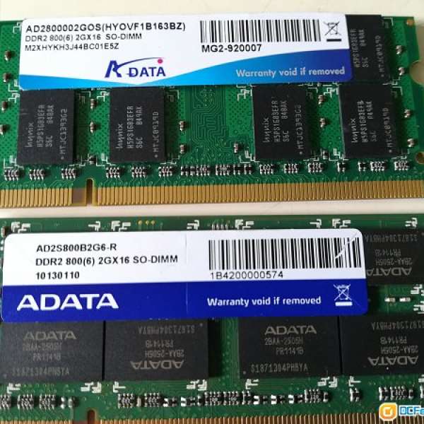 ADATA 2GB DDR2 X 2 NOTEBOOK RAMS
