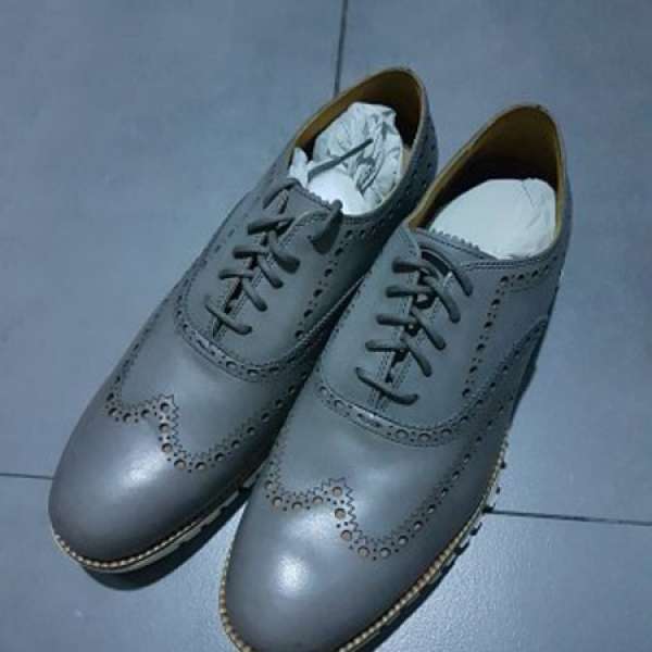 全新 Cole Haan ZERØGRAND Wingtip Oxford Grey/White us10W