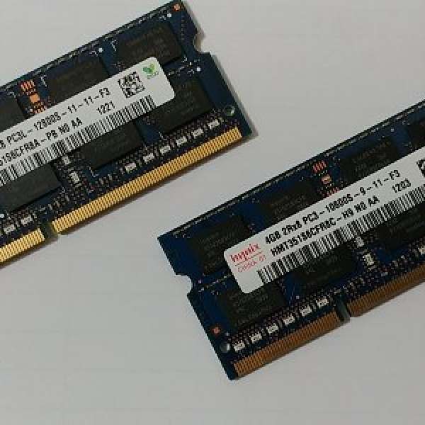 Hynix notebook ram DDR3 (4G x 2 pcs)