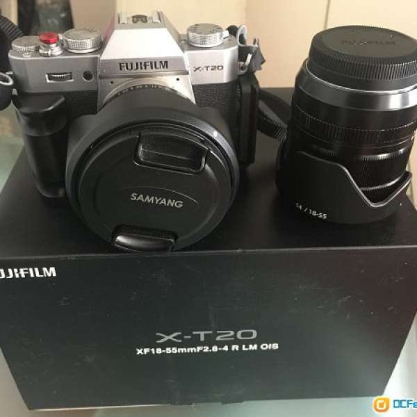 95% New Fujifilm X-T20 with 18-55 kit and Samyang 12mm f2