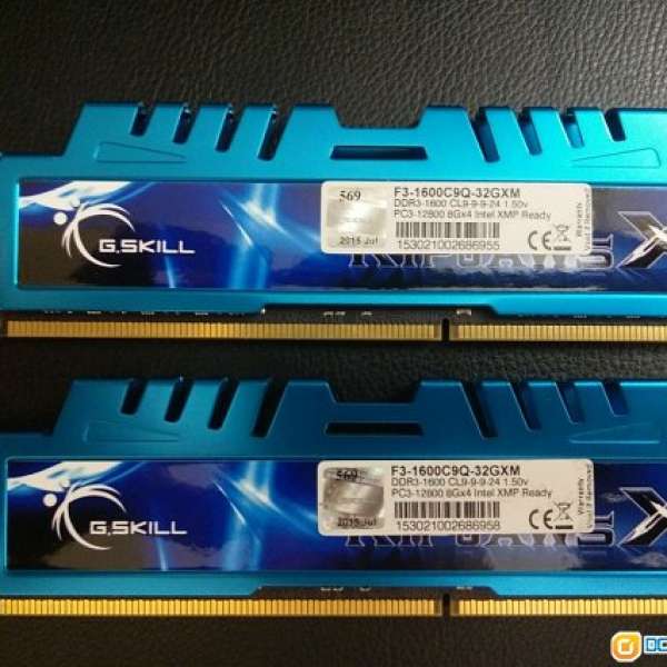 G skill DDR3 1600 8GB X2 ram Desktop Memory