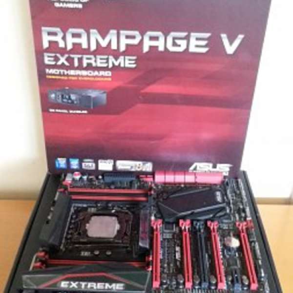 (盒裝ROG X99) Rampage V Extreme 底板 (已更新bios 配件齊)