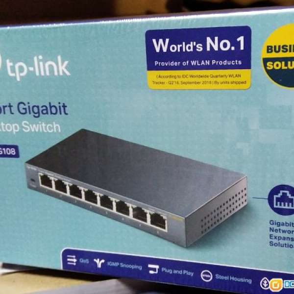 tp-link 8埠 專業級Gigabit 交換器 TL-SG108 全新(以開盒做過測試完全正常)