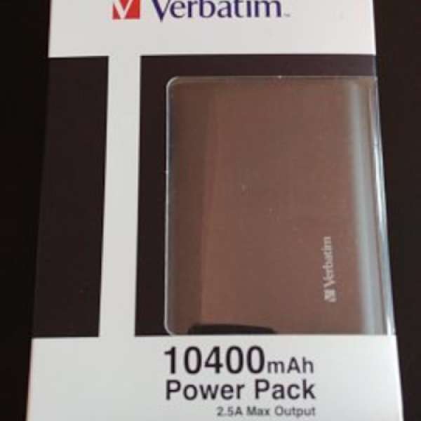 全新 Verbatim 黑色 10400mAh 2.5A Max Output Power Pack 行動電源 外置充電器