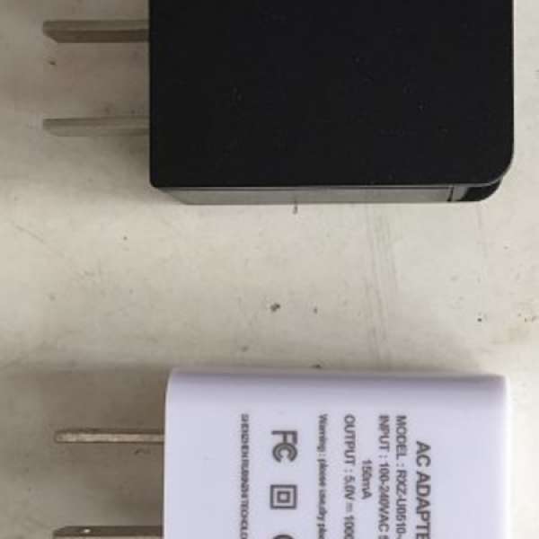 全新 5V 1A USB 充電器 X2