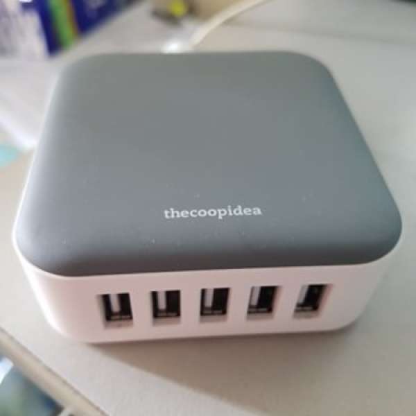 thecoopidea mini block usb 5 port charger