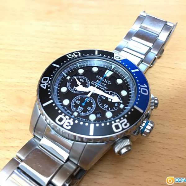 Seiko Solar Chronograph Diver  精工光能深潛黑藍 SSC017P1 90%以上新