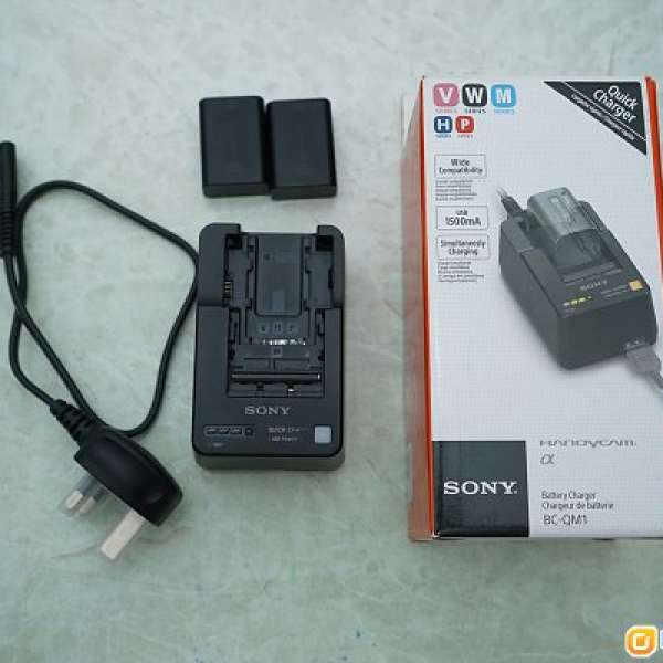 Sony Quick Charger BC-QM1 快速充電器連兩粒原廠NP-FW50 合A7II A7RII A6500等