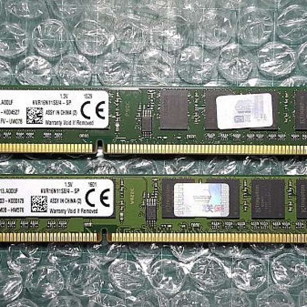 Kingston DDR3 1600 4G 兩條