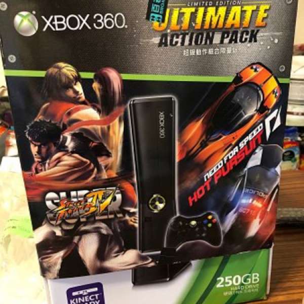 Xbox 360 Ultimate Action Pack 250GB 連手制 & Games