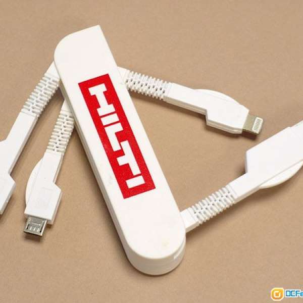 HILTI micro-USB Type-C iPhone Lightning 3-in-1 充電線 charging cable
