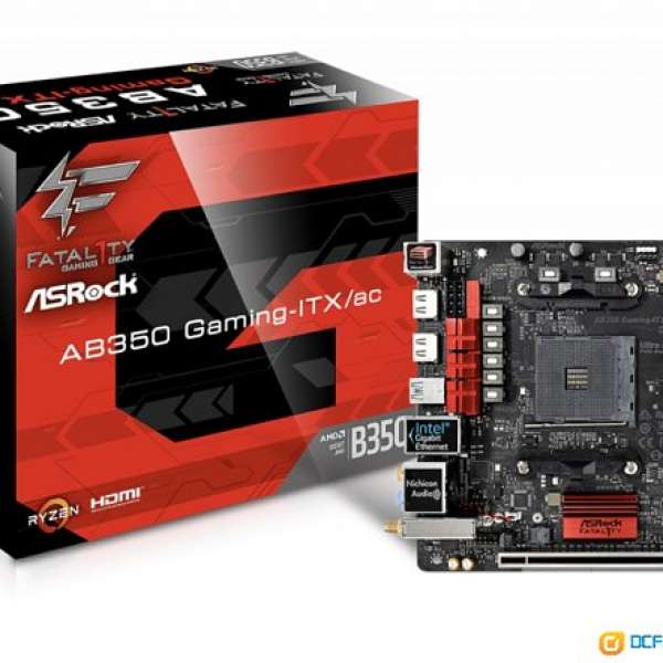 Fatal1ty AB350 Gaming-ITX/ac (Ryzen AM4板）(連CPU有平）