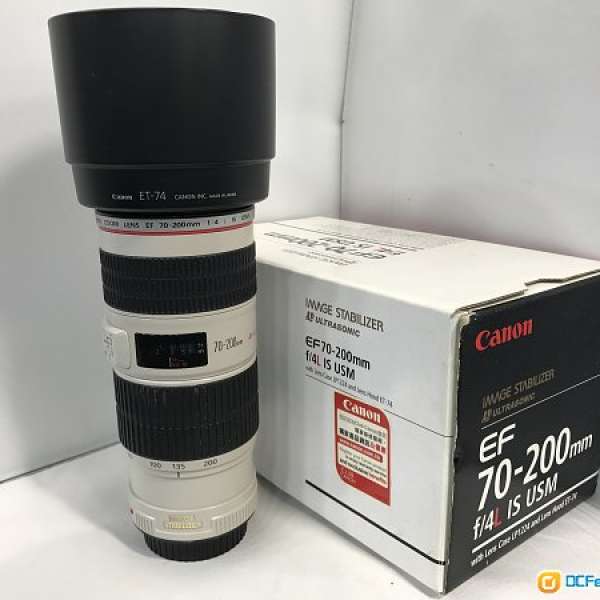 canon 70-200mm f4 IS 行貨有盒