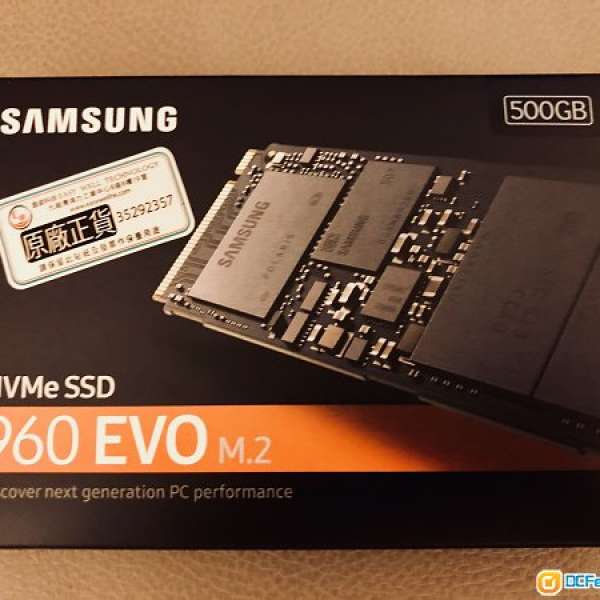 99%New  Samsung 960 EVO 500GB 行貨