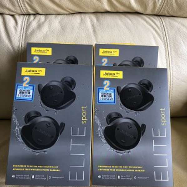 (全新HKT行貨-跟原單)Jabra Elite Sport 升級版 (黑色) （1部$1200@, 買2部$1180@, ...