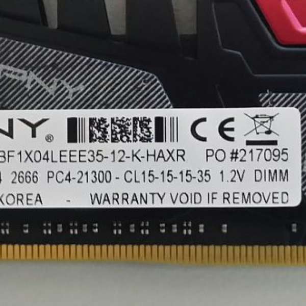 全新 PNY DDR4 4 X 4GB 16GB 2666MHz