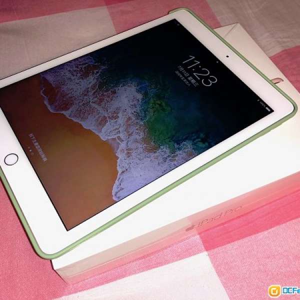 iPad Pro 9.7吋 Wi-Fi 128GB 玫瑰金 連原廠青色 Silicon Case