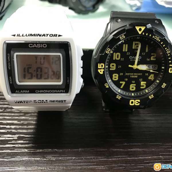 Casio 電子錶及跳針錶 $200兩隻