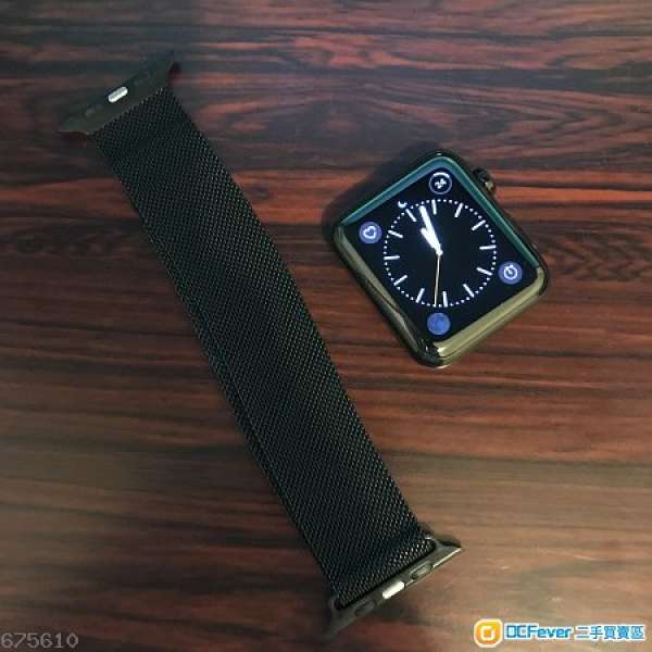 Apple watch black s0 42mm stainless steel 不鏽鋼