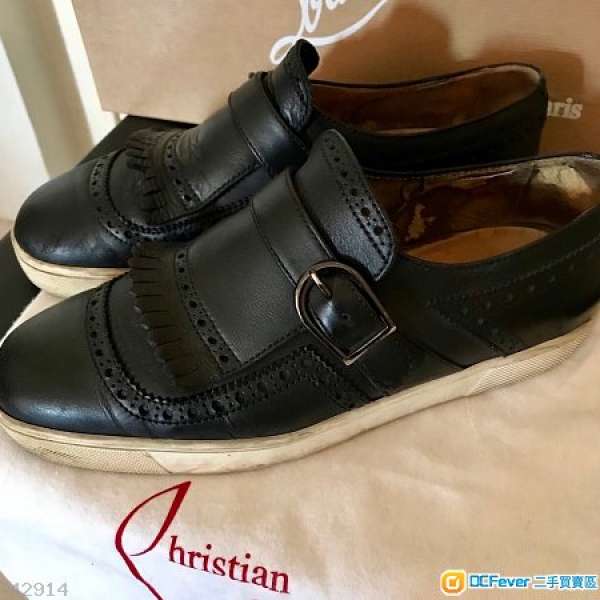 大平賣：法國高端鞋品牌 Christian Louboutin 黑色牛皮Club Flat 鞋款 歐洲碼 40