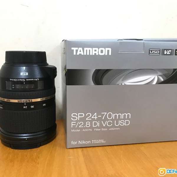 Tamron SP 24-70mm F/2.8 A007 Nikon mount 有保至2024