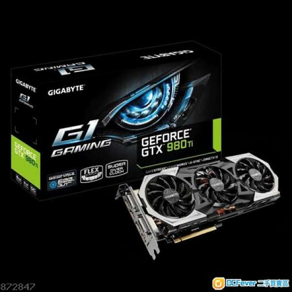 Gigabyte 980ti G1 gaming 6GB GDDR5 (行貨, 極新淨)