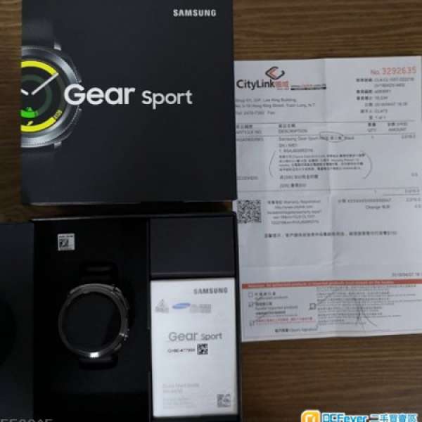 99%極新無花 水貨 Samsung Gear Sport 黑色 全套有盒有單