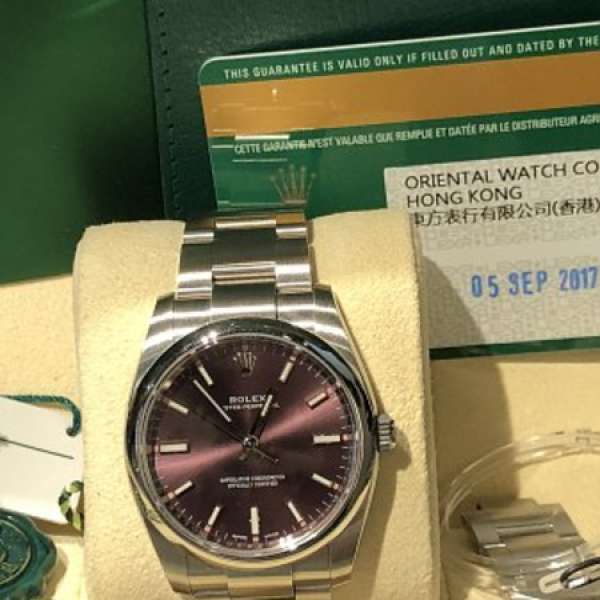 Rolex-114210-粉紫美人-888行貨-Full Set！2017年9月錶！
