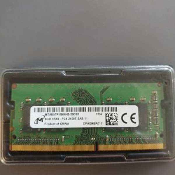 Micron DDR4 2400 PC4-2400T-SAB-11 8GB MTA8ATF1G64HZ SODIMM