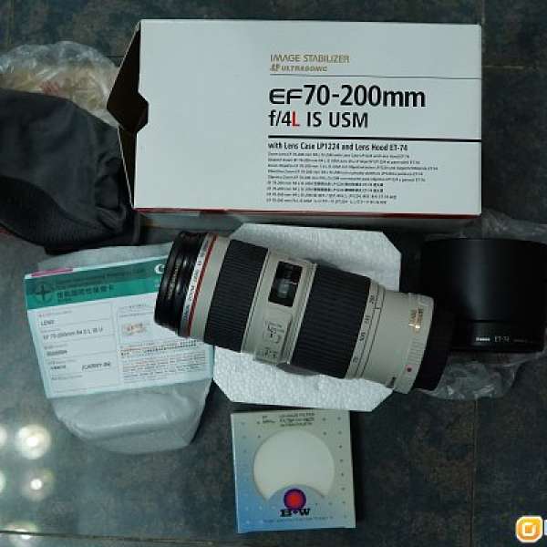 Canon EF 70-200mm f/4L IS USM 95% NEW 小小白行貨