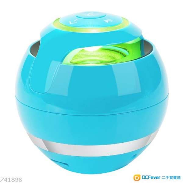 全新 T-168 天藍色球形時尚幻彩便攜藍芽立體聲喇叭音箱 3D Bluetooth speaker （有...