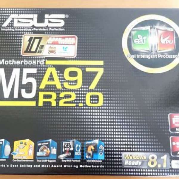 (全新盒裝AM3+) ASUS AMD 970 底板連背板 (M5A97 R2.0)100%正常