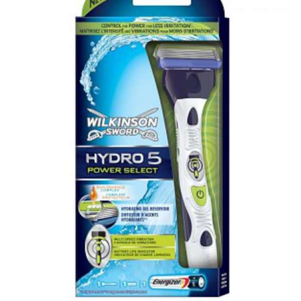 (全新) 舒適Schick HYDRO5 Power Select 變速動力剃鬚刀 (1刀片, 1電芯)