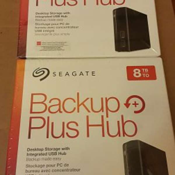 全新未開封 Seagate 8TB Backup Plus USB 3.0 with USB Hub 外置硬碟