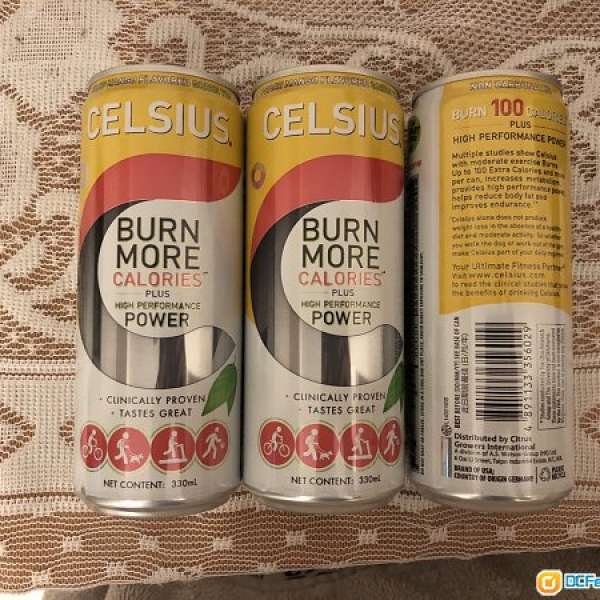 3 x Celsius burn more power mango flavored green tea reduce fat