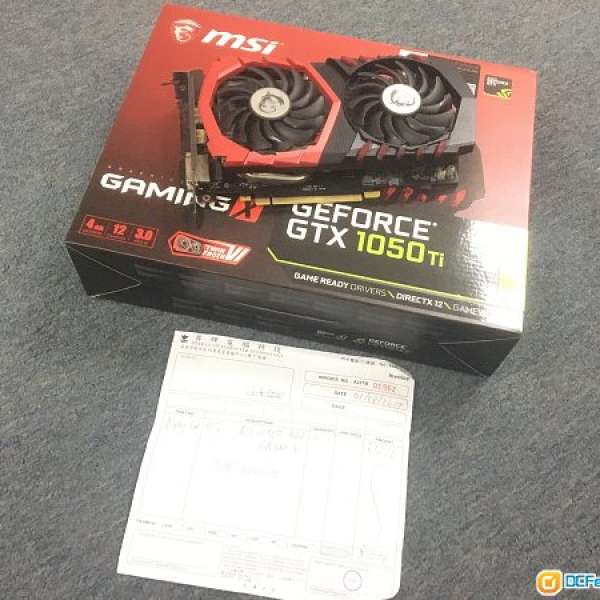 MSI Geforce GTX 1050Ti Gaming X 4G 保用至 2020年7月