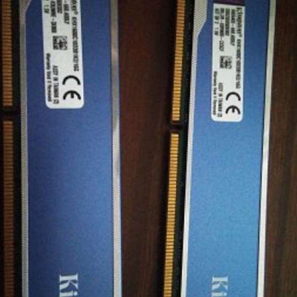 Kingston DDR3 1600MHz 8GB X 2條 =16GB 卓面電腦