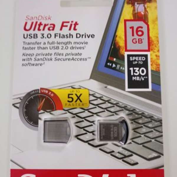 100%全新未開封SanDisk 16GB USB 3.0 flash drive