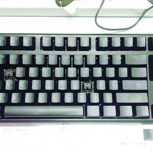 ( 附測試影片) 87鍵 黑色 Cherry 茶軸 電競 LED燈 機械鍵盤 ABS Keynoard 包私保2天