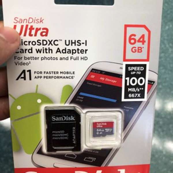 全新 SanDisk 64GB Ultra 100/MB 香港行貨
